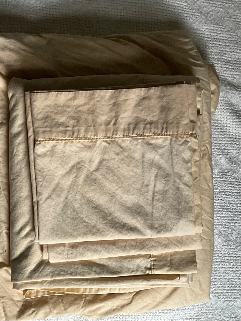 Soft Cotton Queen Sheet Set in Light Beige